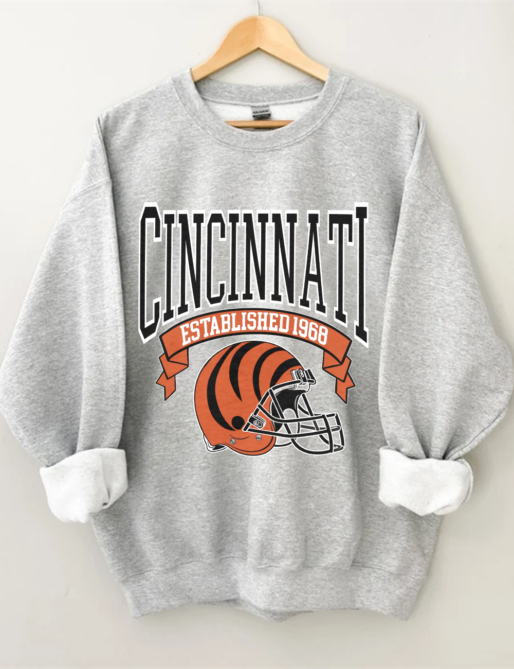 Est 1968 Cincinnati Bengals Football Sweatshirt