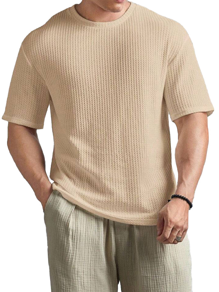 Men's Fashionable Basic Round Neck Short Sleeve T-Shirt