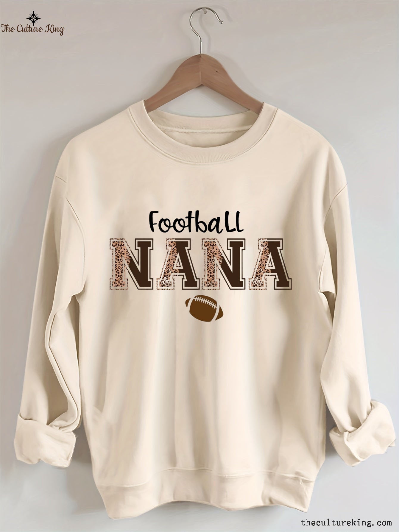 Leopard Print Football Nana Sweatshirt