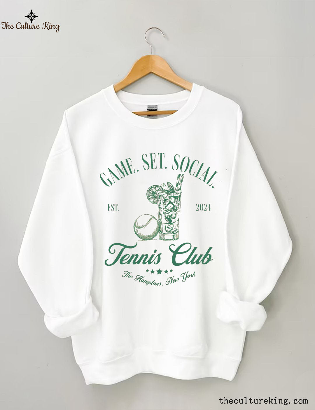 GAME. SET. SOCIAL.  Tennis Club Sweatshirt