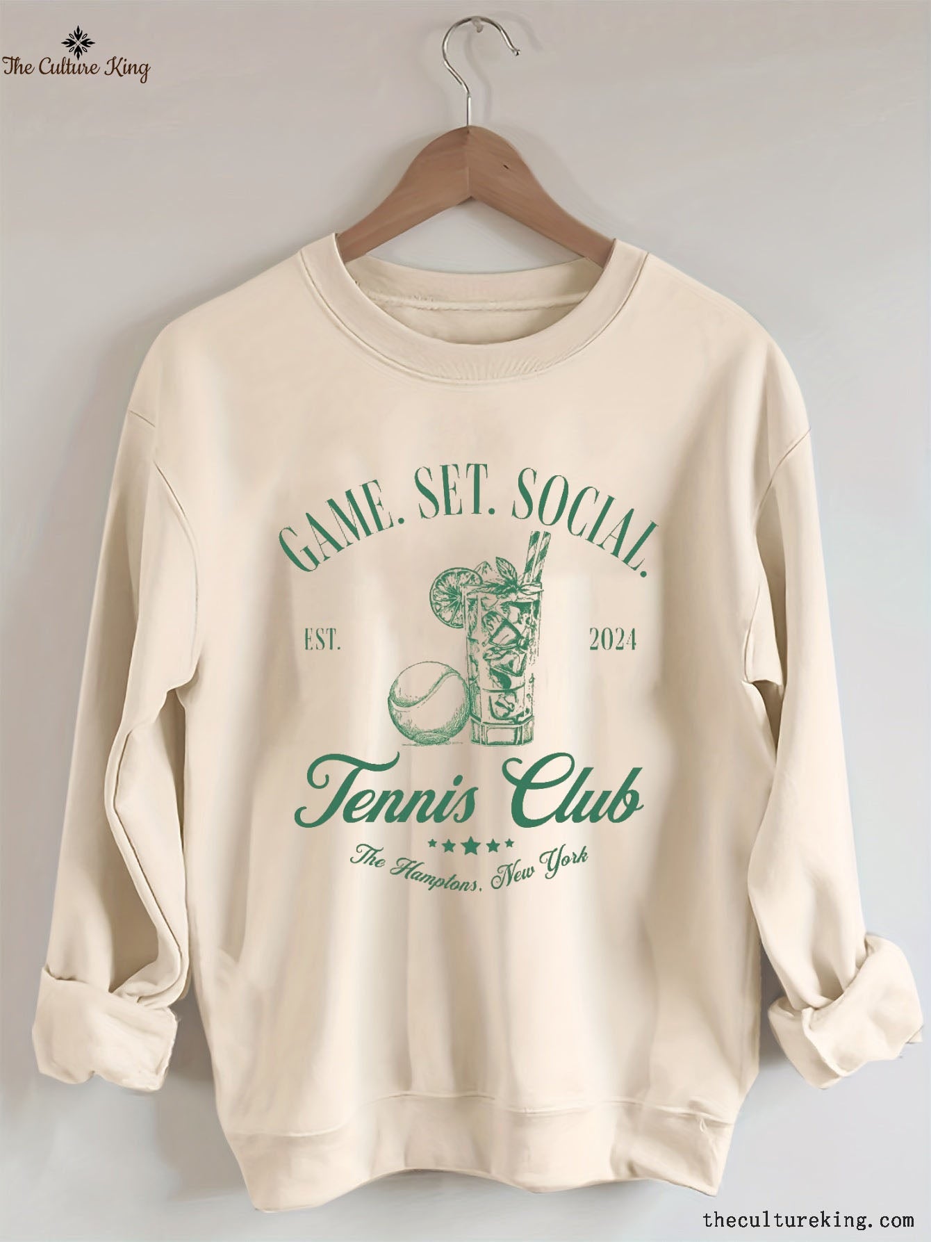 GAME. SET. SOCIAL.  Tennis Club Sweatshirt