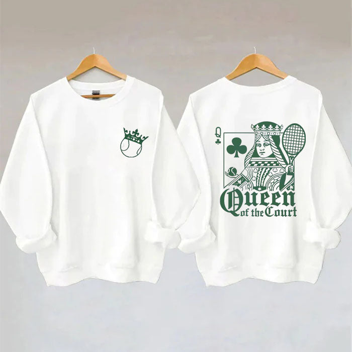 Playing Cards Queen Tennis Sweatshirt