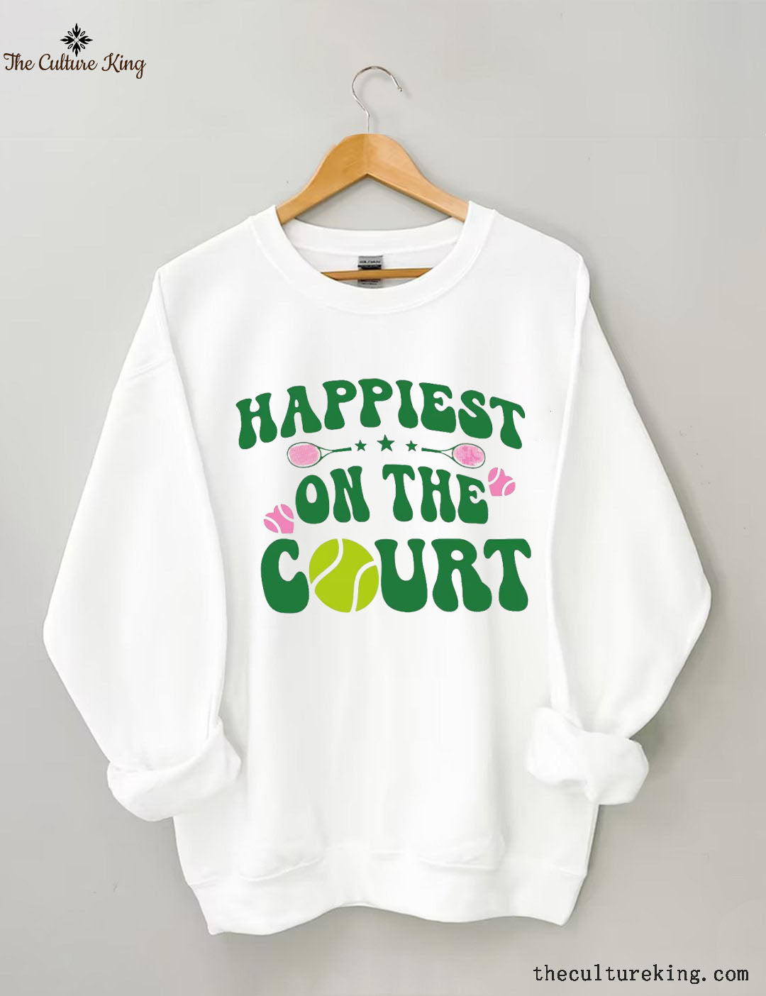 Happiest on The Court Tennis Sweatshirt