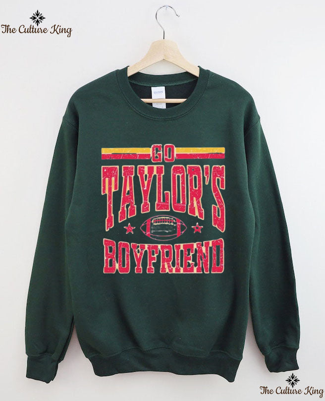 Go Taylors Boyfriend Football Sweatshirt