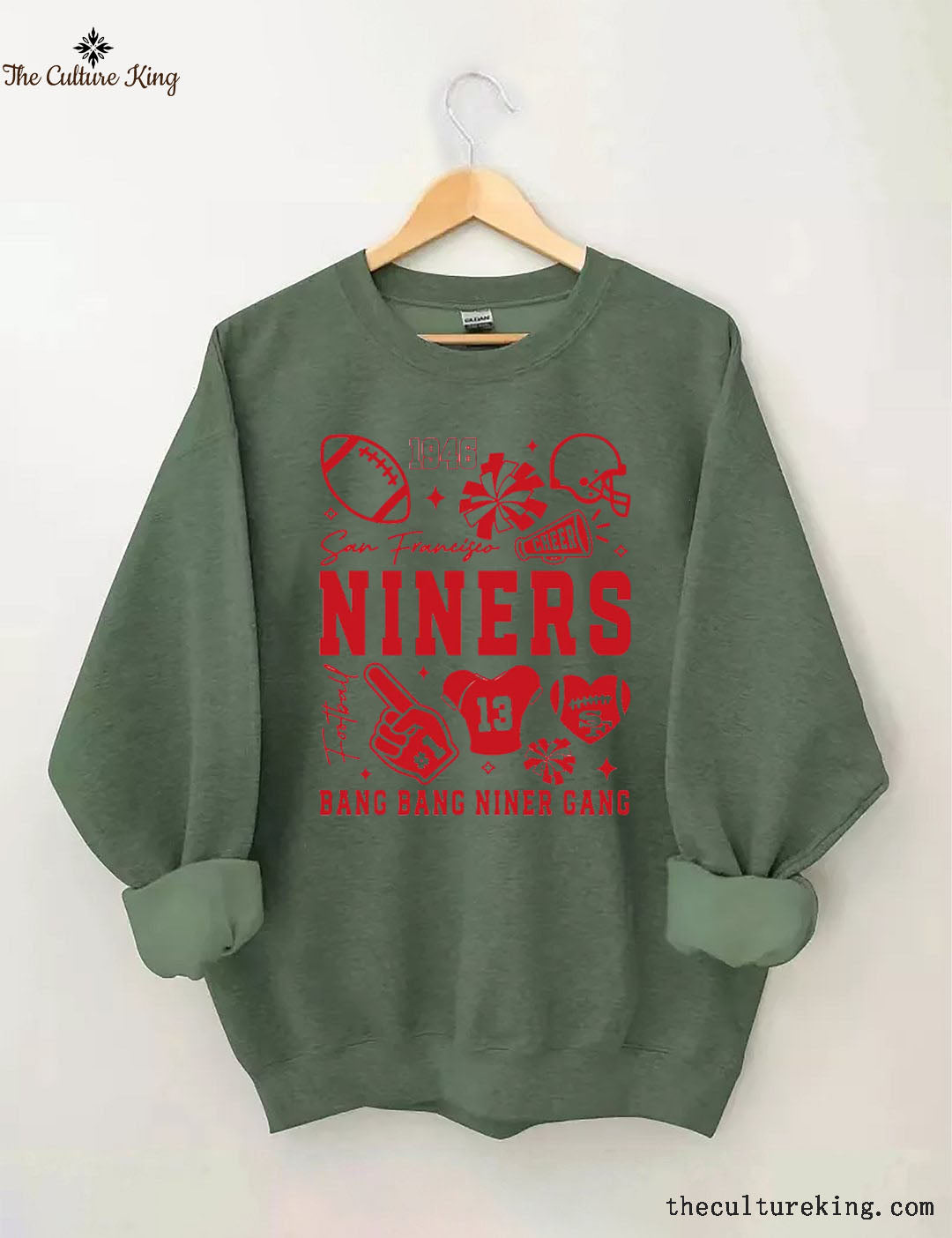 Bang Bang Niner Gang, Football Sweatshirt