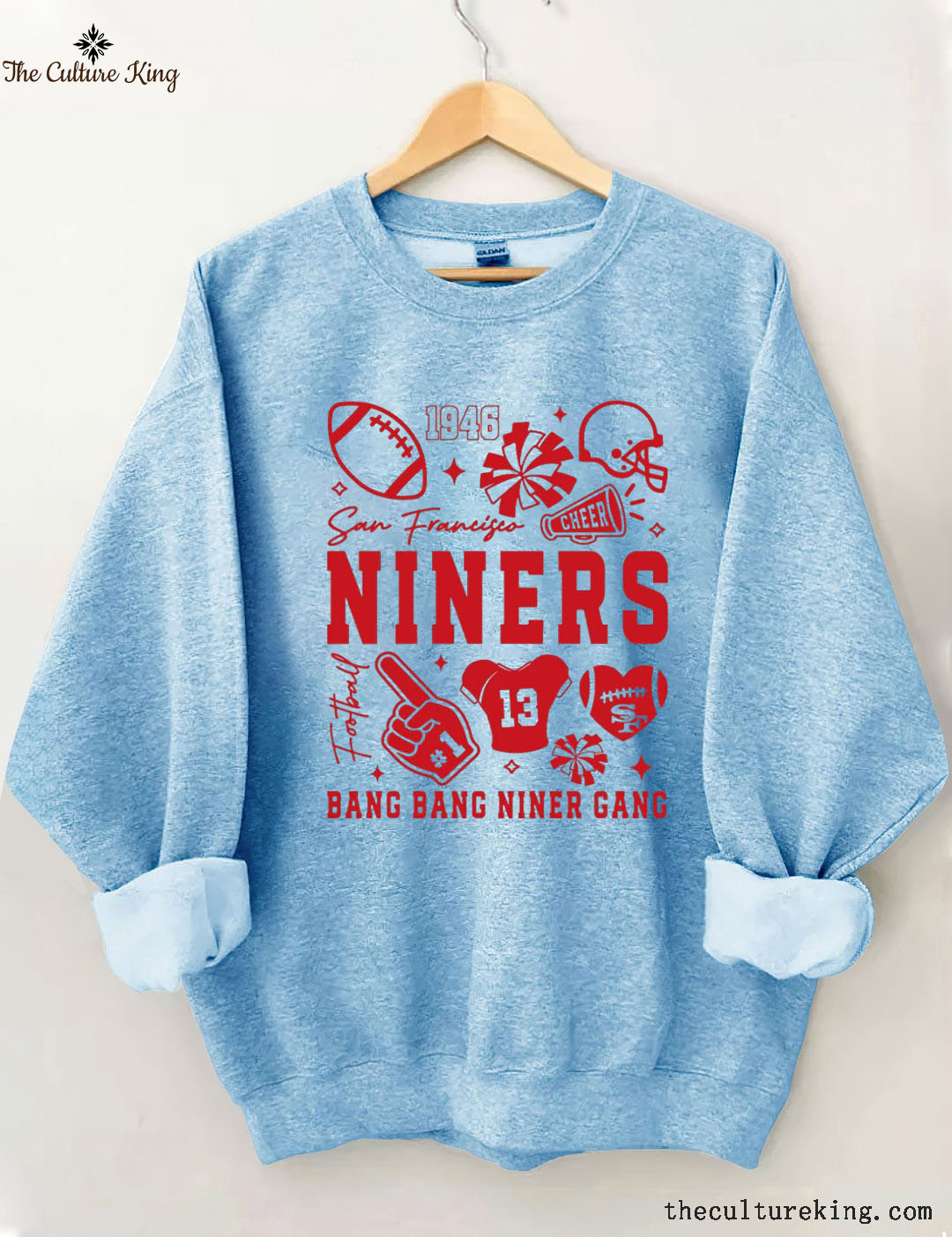 Bang Bang Niner Gang, Football Sweatshirt