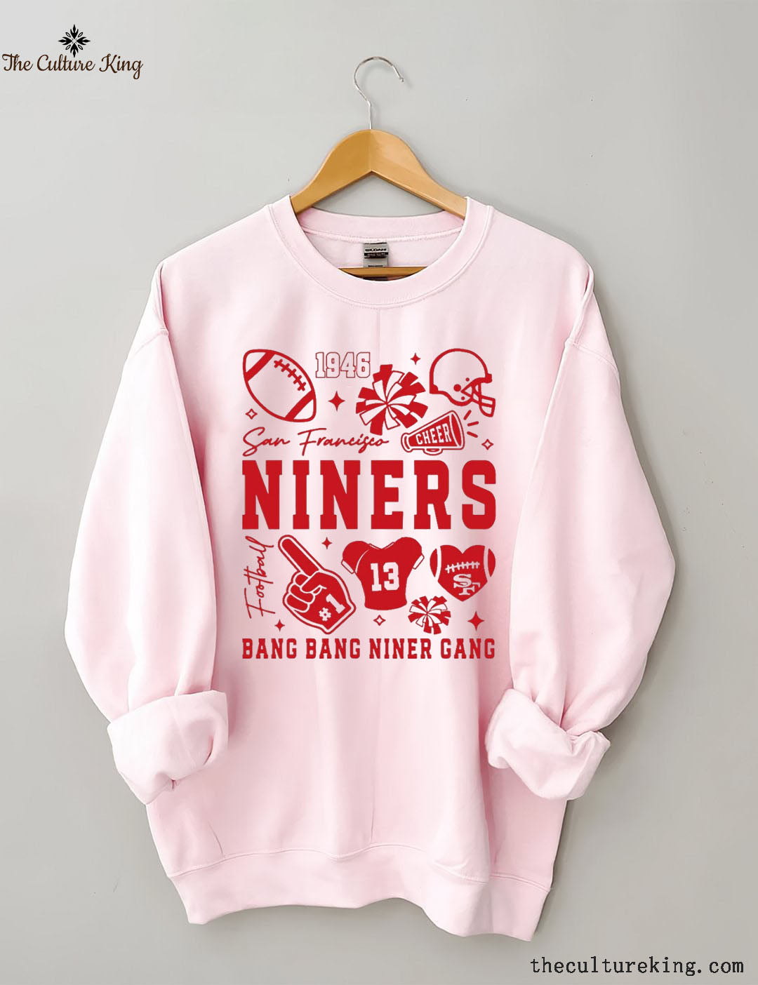 Bang Bang Niner Gang, Football Sweatshirt