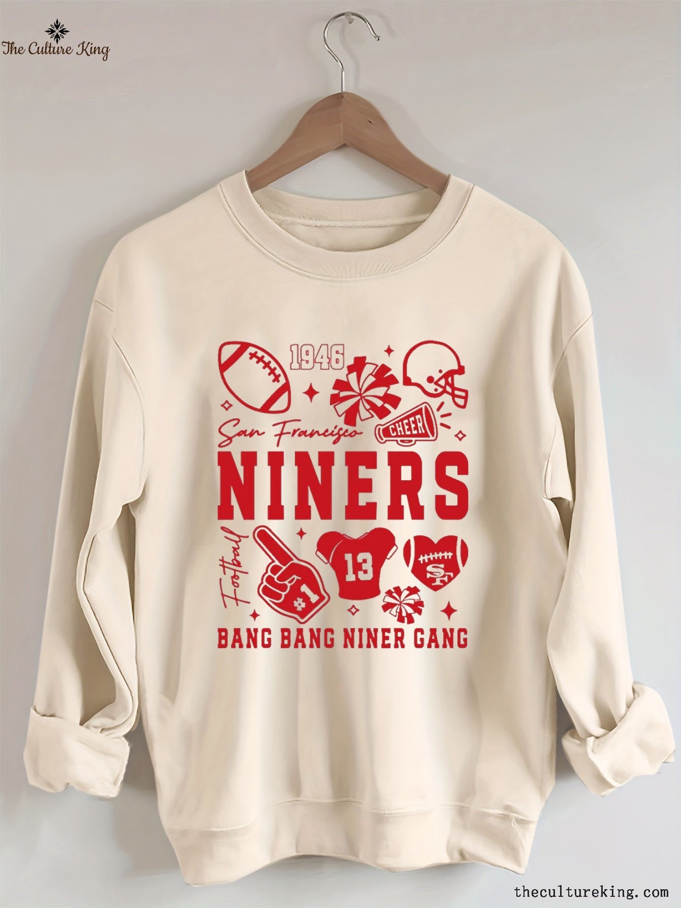 Bang Bang Niner Gang, Football Sweatshirt