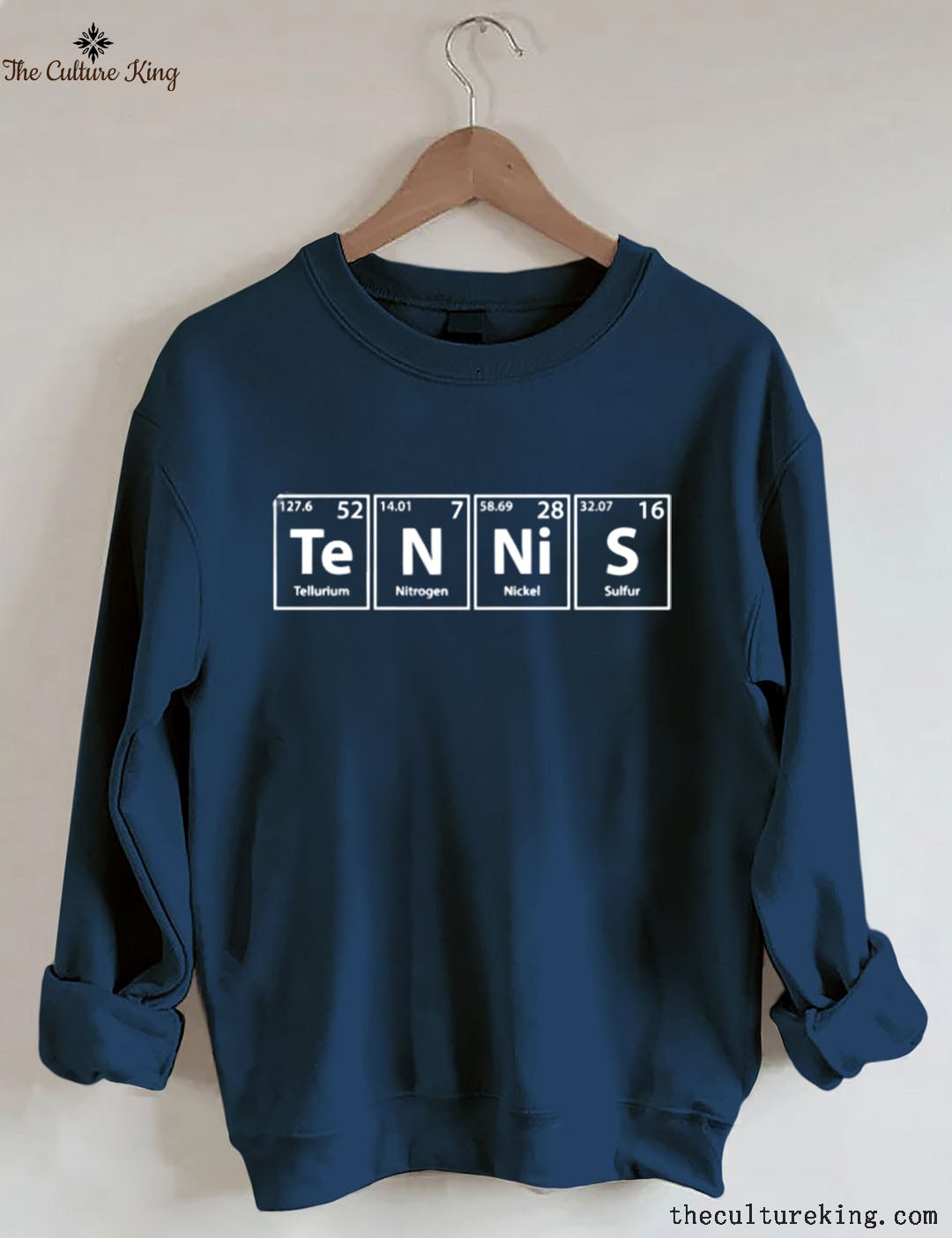 Tennis (Te-N-Ni-S) Periodic Elements Spelling Sweatshirt