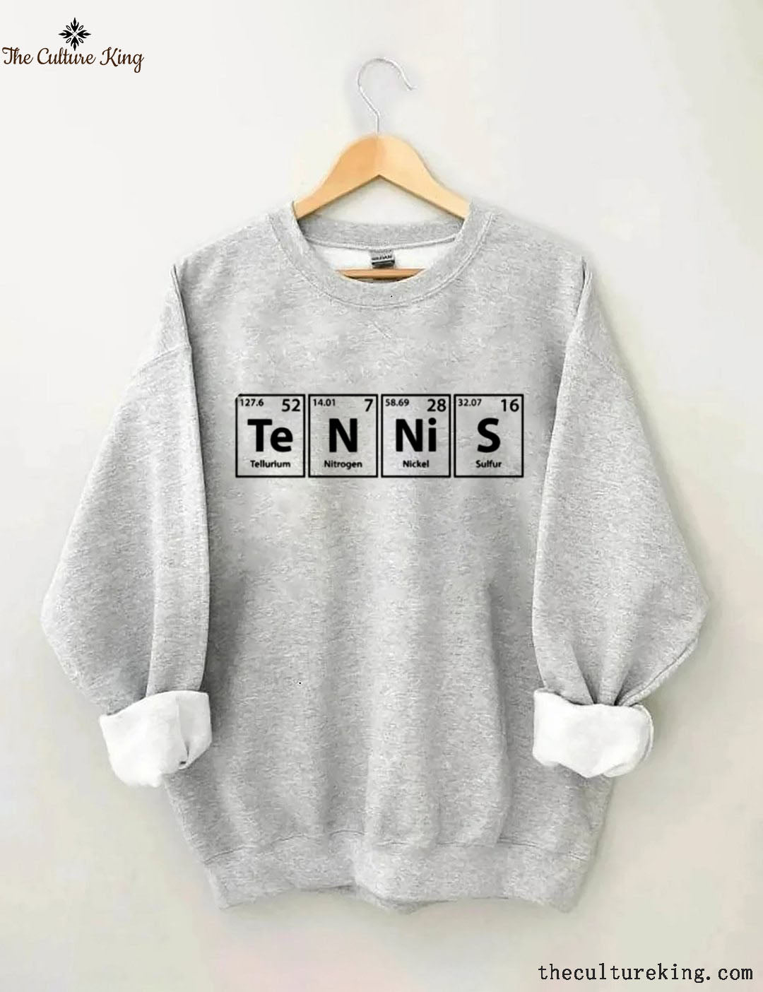 Tennis (Te-N-Ni-S) Periodic Elements Spelling Sweatshirt