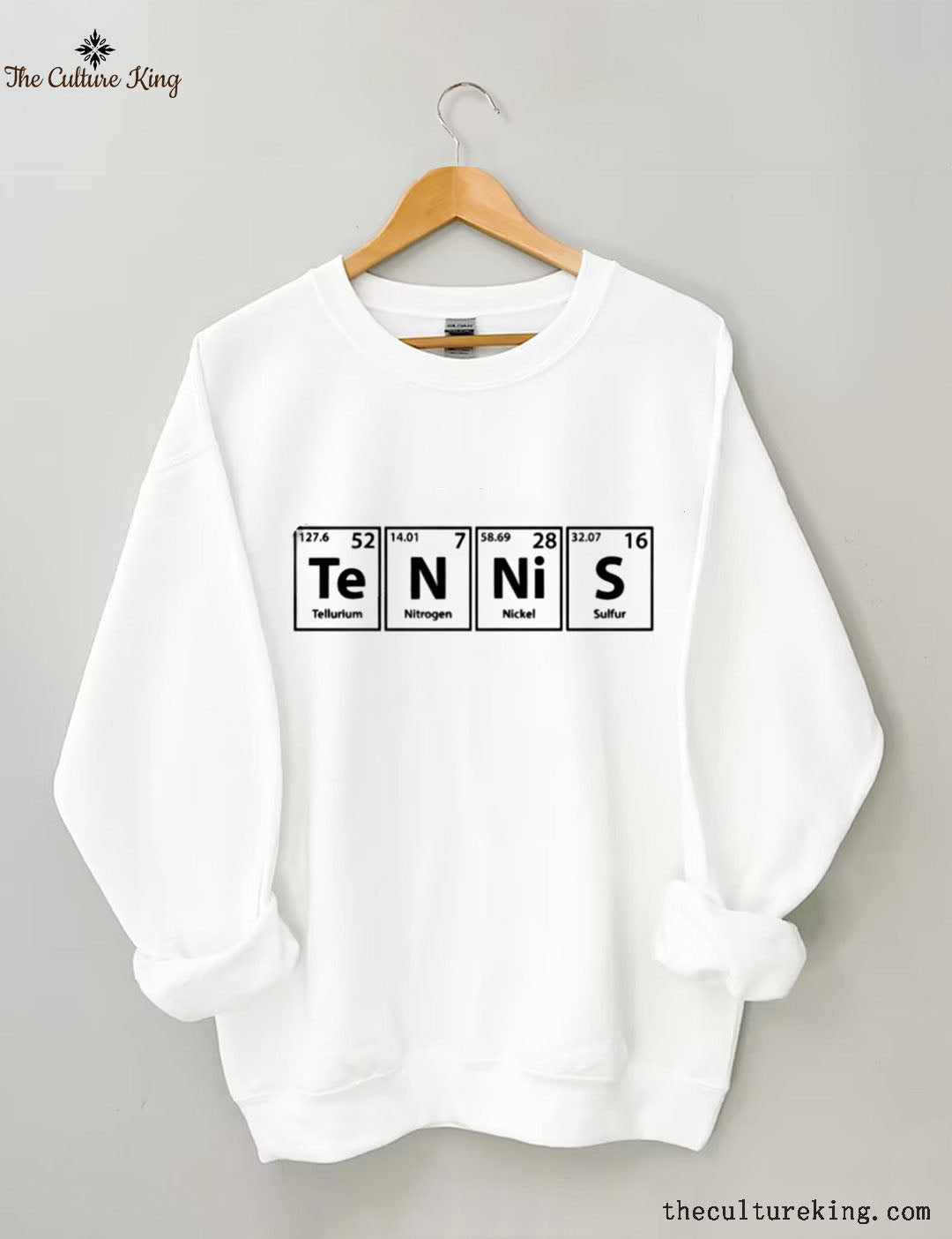 Tennis (Te-N-Ni-S) Periodic Elements Spelling Sweatshirt