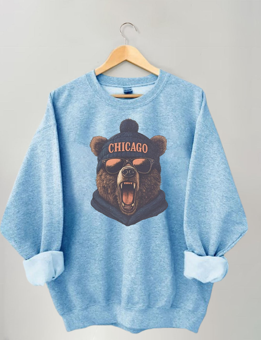 Retro Chicago Mascot Game Day Football Sweatshirt