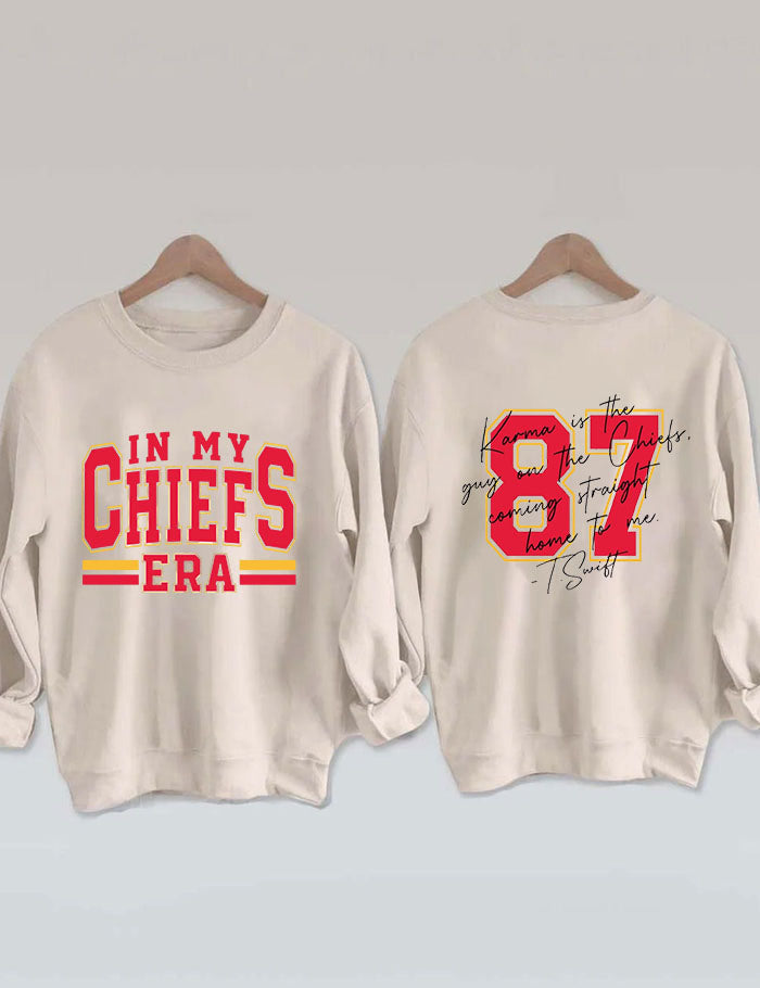 In My Chiefs Era，Karma 87 Football Sweatshirt