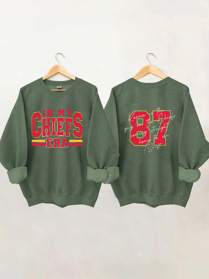 In My Chiefs Era，Karma 87 Football Sweatshirt