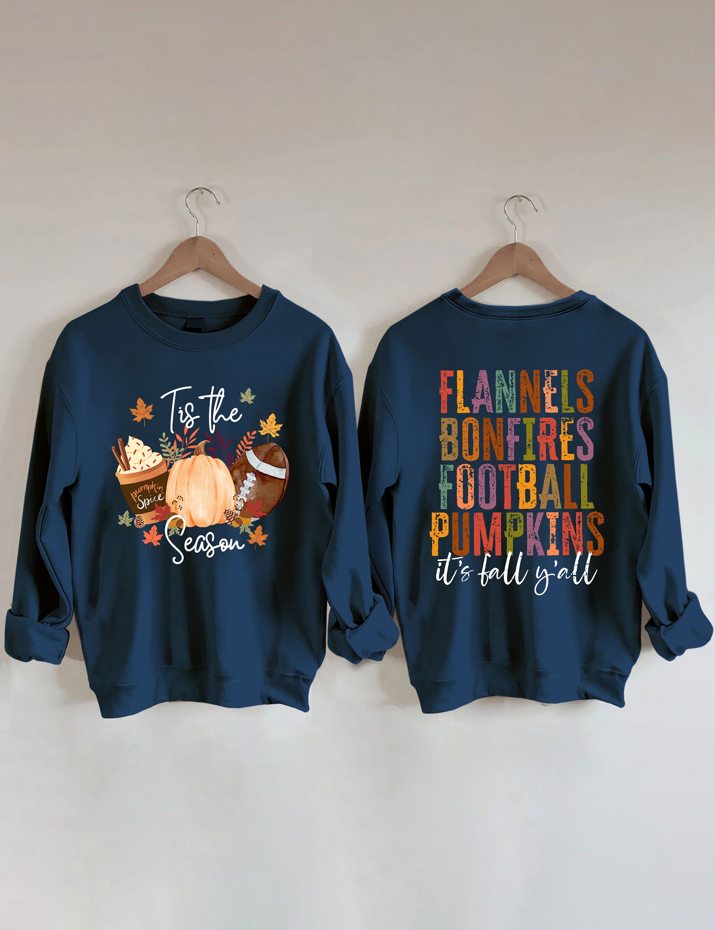 Flannels Bonfires Football Pumpkins Sweatshirt