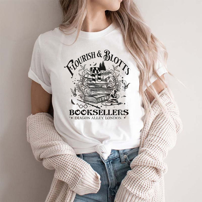 Flourish Blotts Wizard Vintage T-shirt