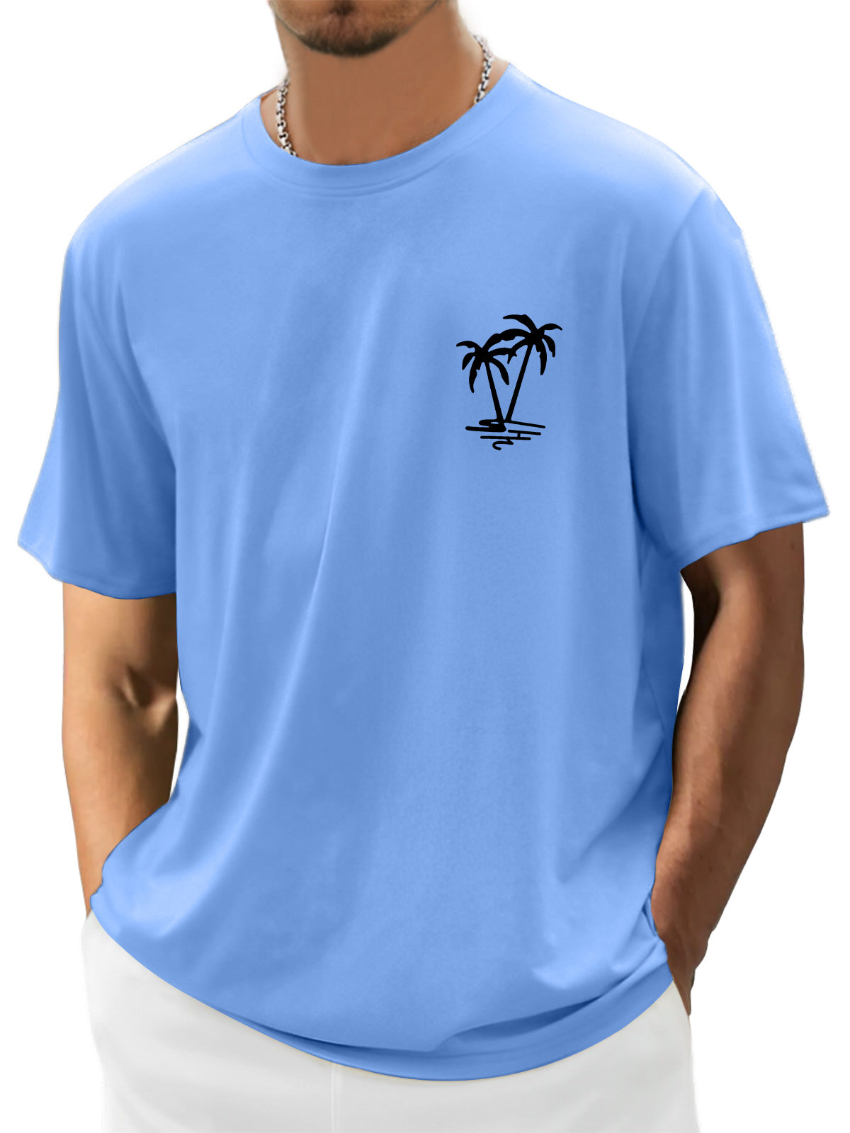 Men's Hawaiian Coconut Print Short Sleeve T-Shirt