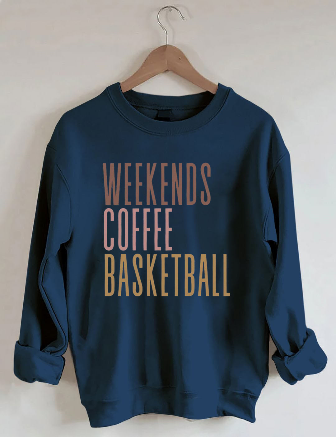 Weekends Coffee Basketball Sweatshirt