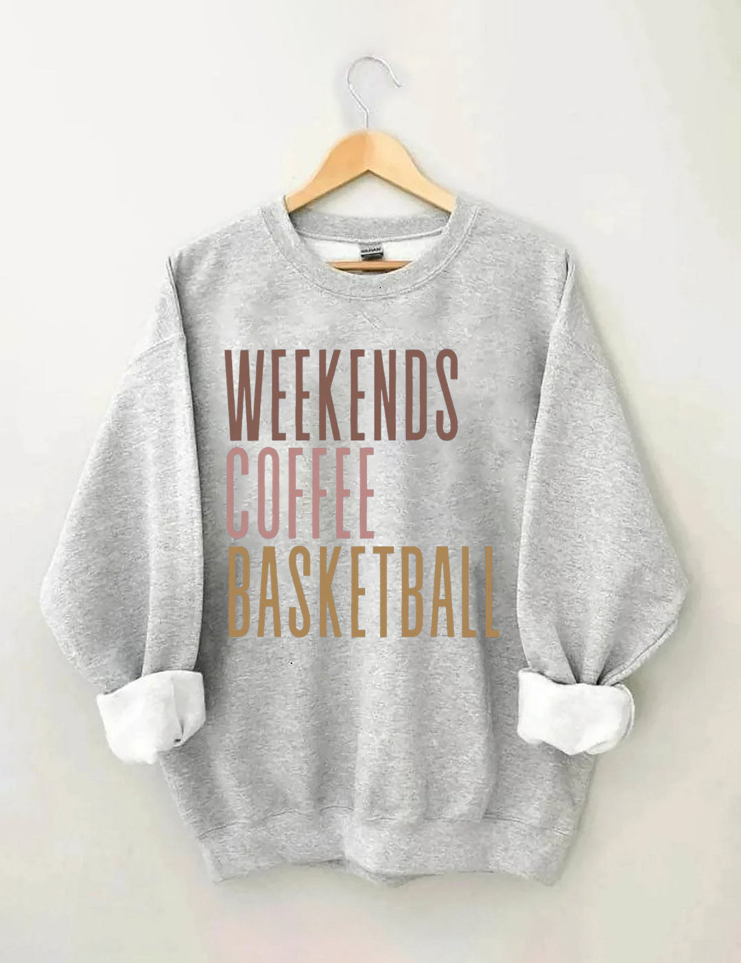 Weekends Coffee Basketball Sweatshirt