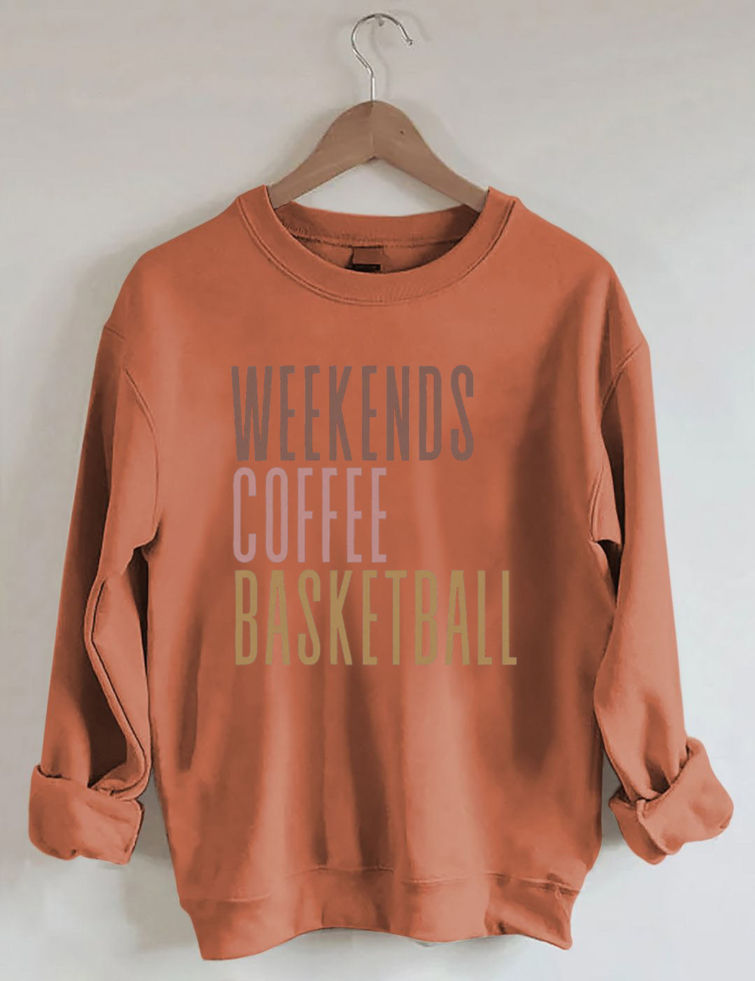 Weekends Coffee Basketball Sweatshirt
