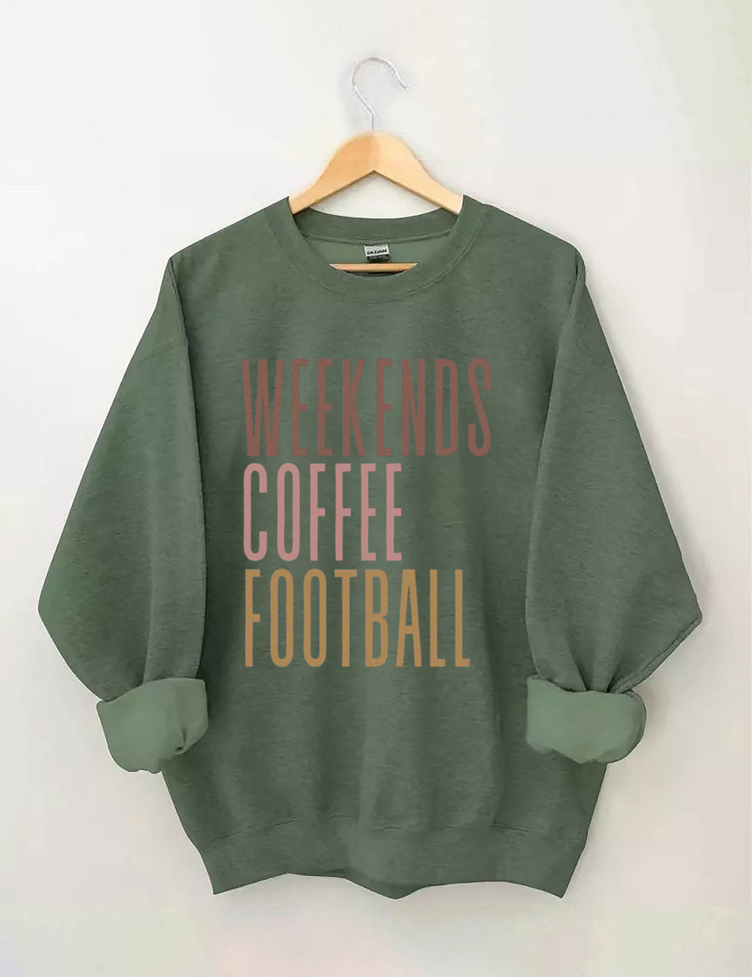 Weekends Coffee Football Sweatshirt