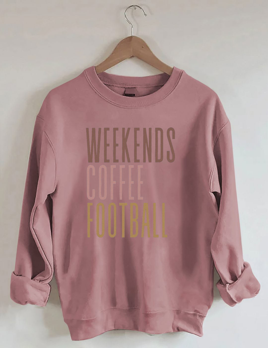Weekends Coffee Football Sweatshirt