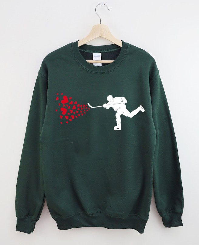 Ice Hockey Hearts Sweatshirt