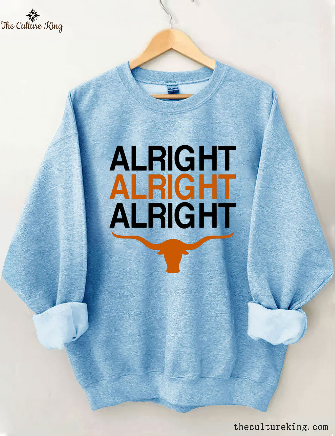 Texas Football Alright Alright Alright Long Horn Sweatshirt