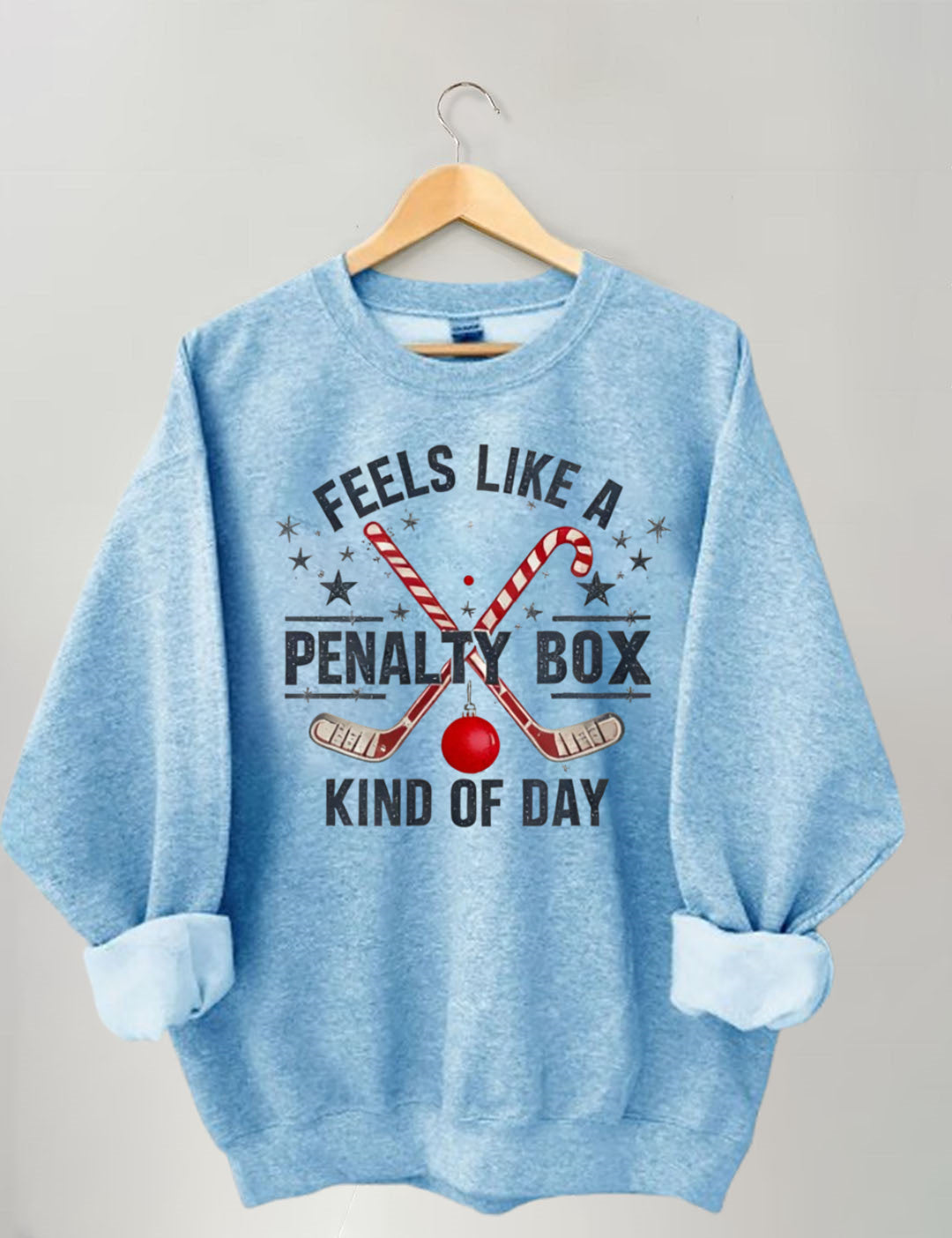 Hockey Penalty Box Christmas Sweatshirt.
