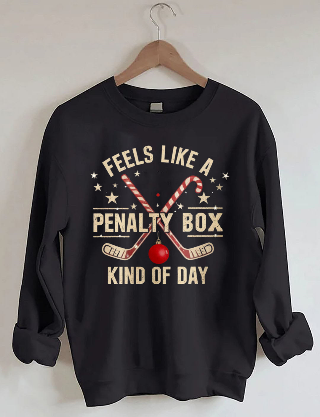 Hockey Penalty Box Christmas Sweatshirt.