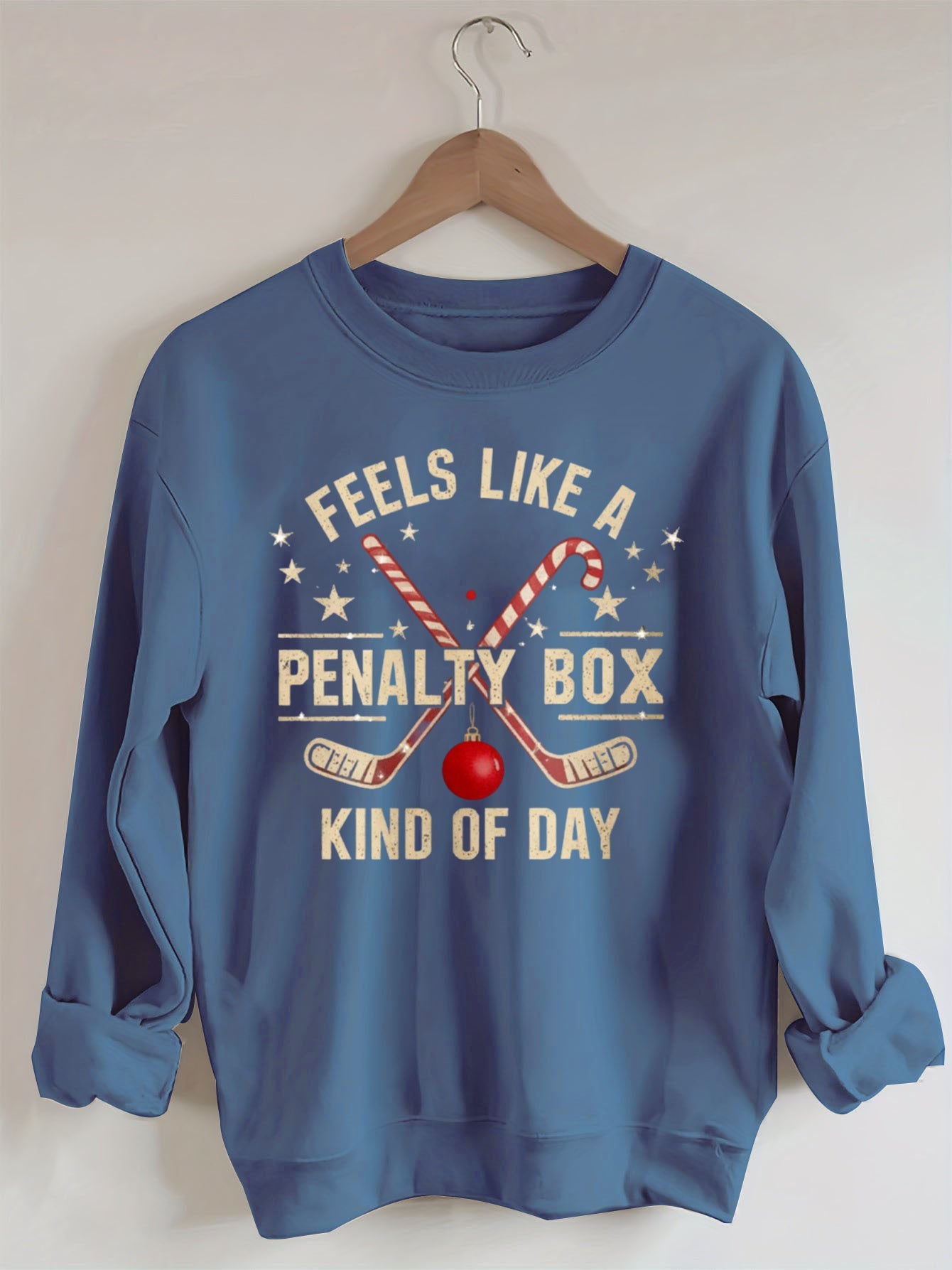 Hockey Penalty Box Christmas Sweatshirt.