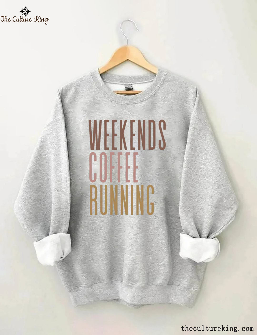 Weekends Coffee Running Sweatshirt