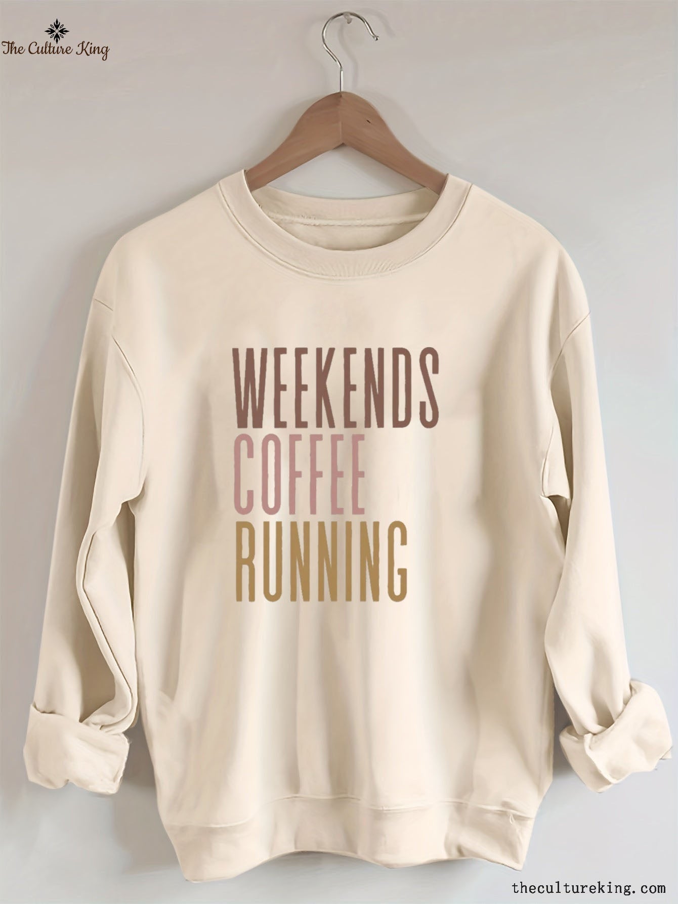 Weekends Coffee Running Sweatshirt