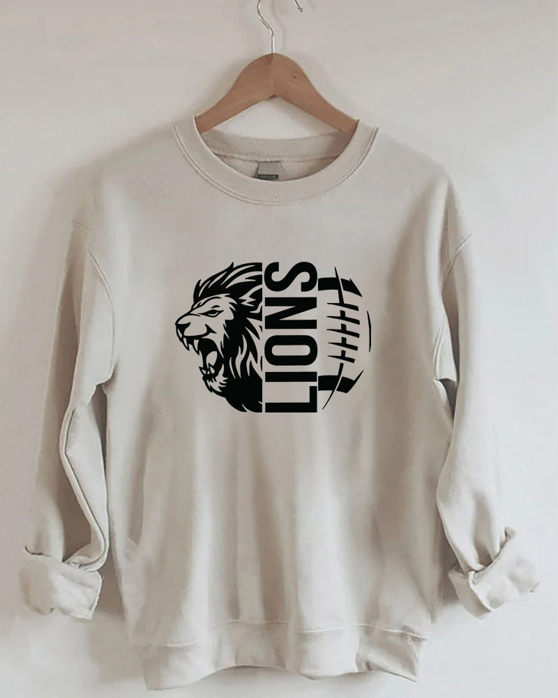 Detroit Lions Football Printed Sweatshirt