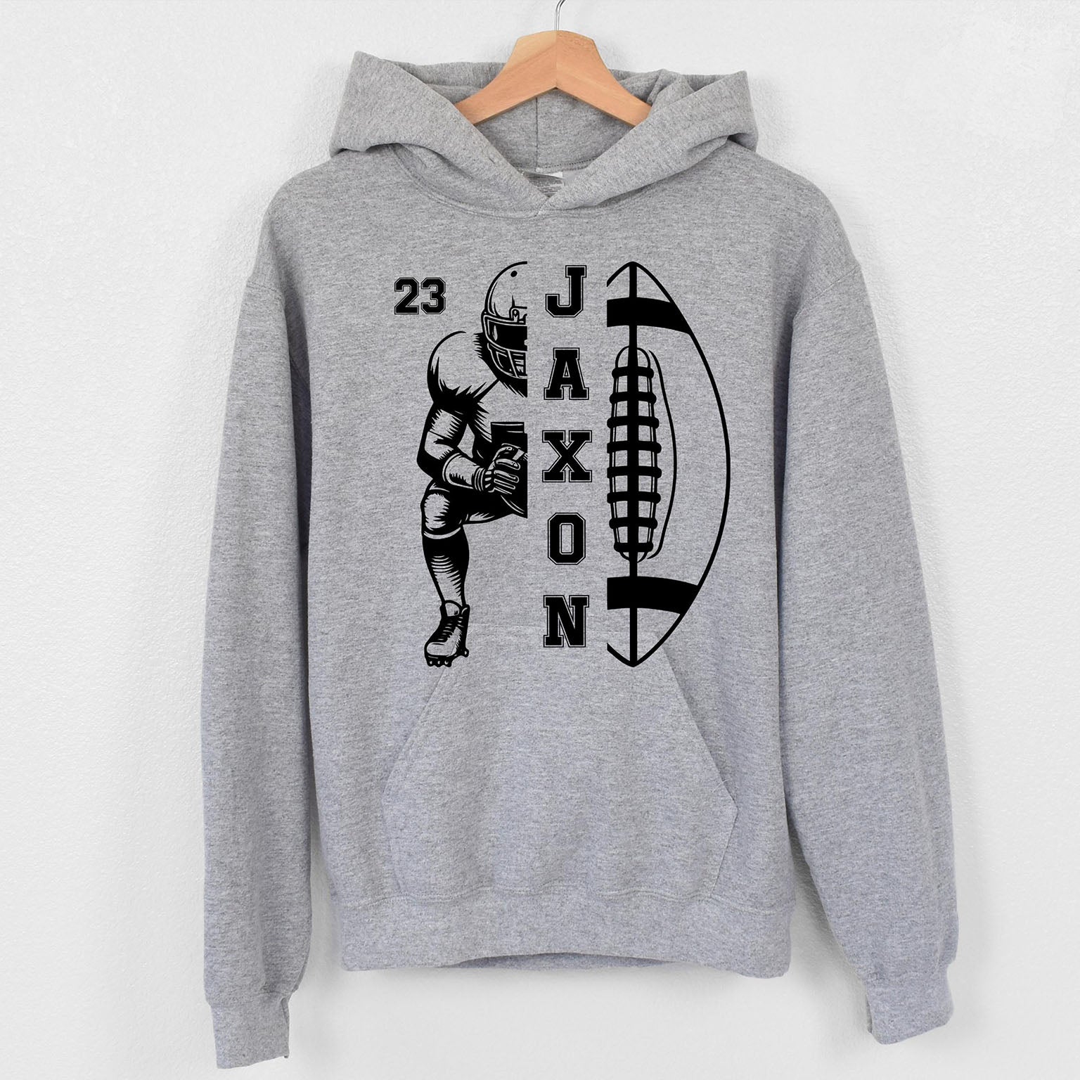 Custom Name And Number Football Hoodie