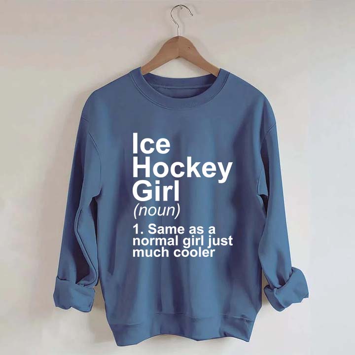 Ice Hockey Girl Sassy Sport Sweatshirt