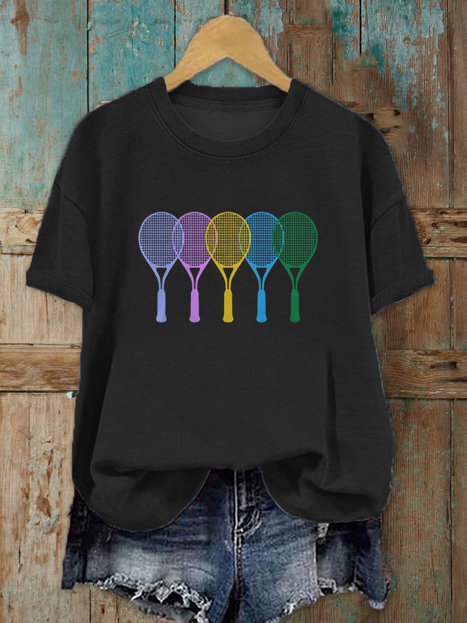 Women's Tennis Lover Printed T-Shirt