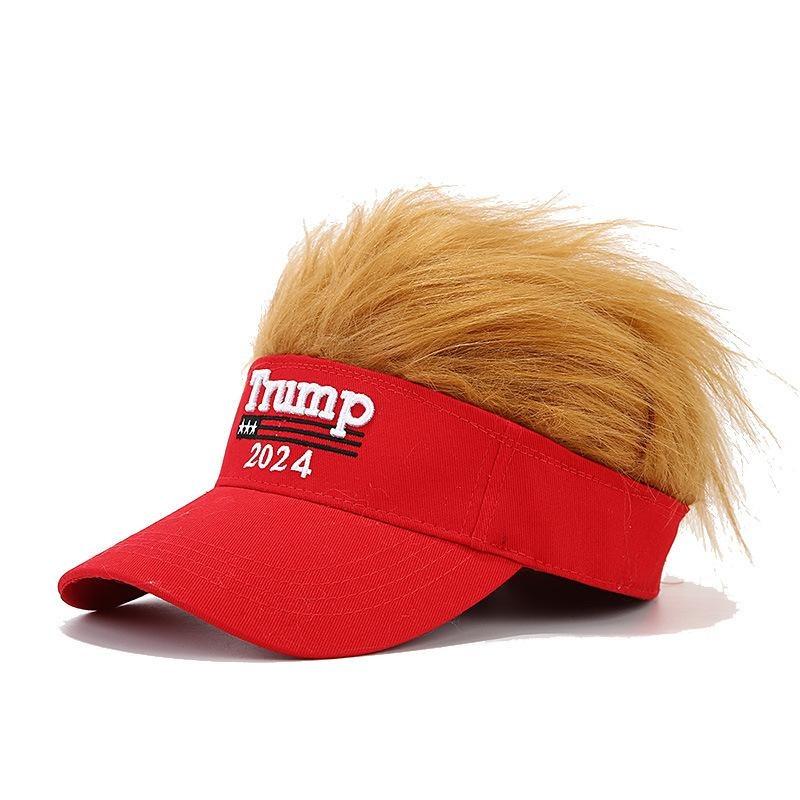 Trump 2024 Hat with Hair,Donald Trump Make America Great Again Wig Hat Embroidered Ultra Adjustable Baseball Cap