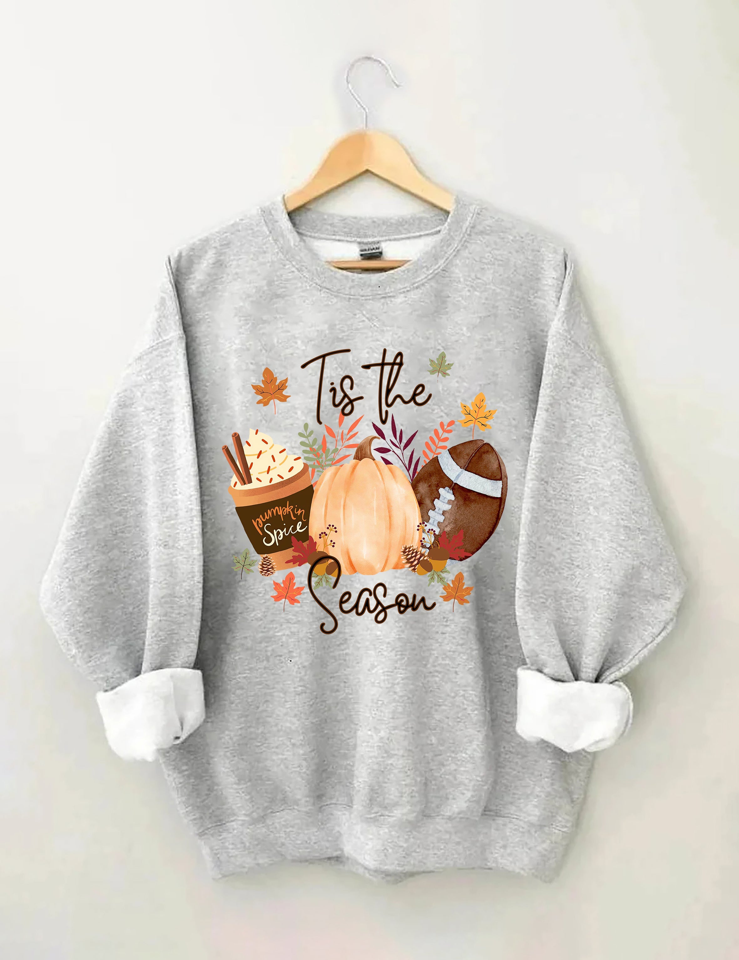 Flannels Bonfires Football Pumpkins Sweatshirt