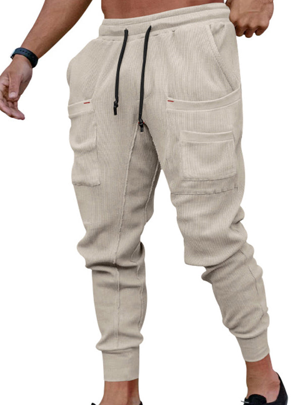 Men's Sporty Legged Multi-pocket Casual Trousers
