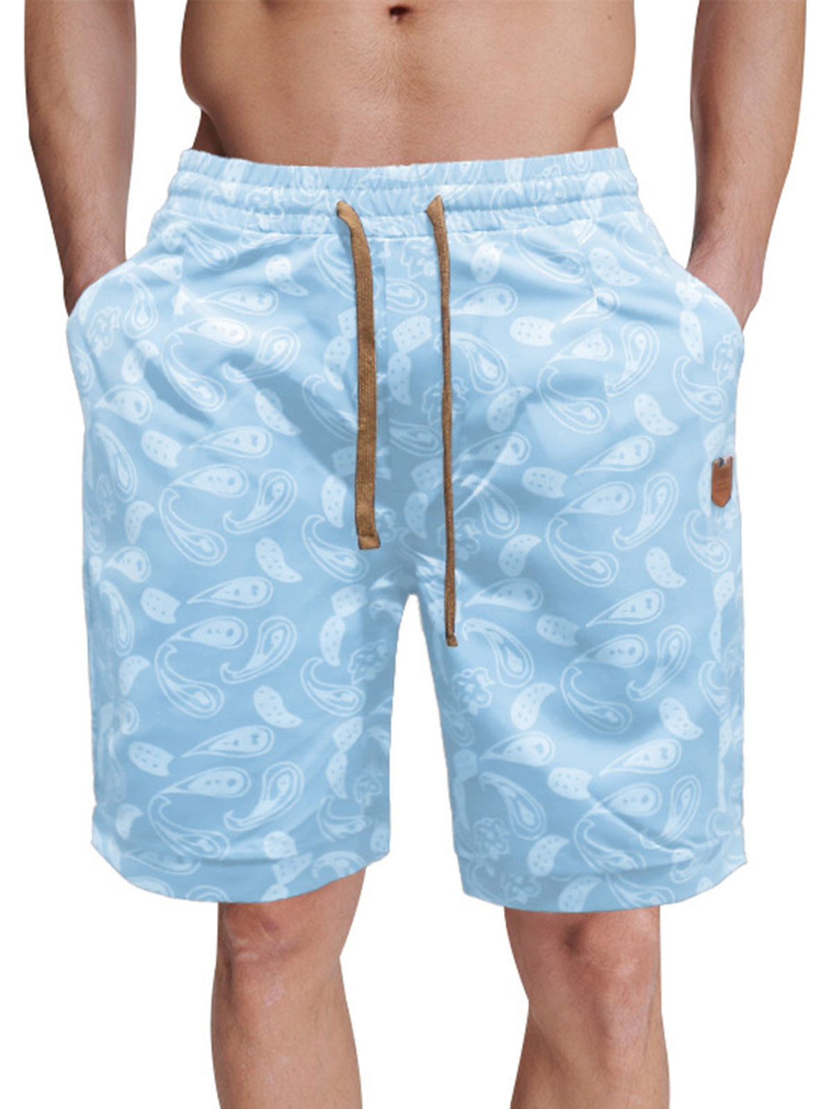 Men's Hawaiian Print Loose Beach Shorts
