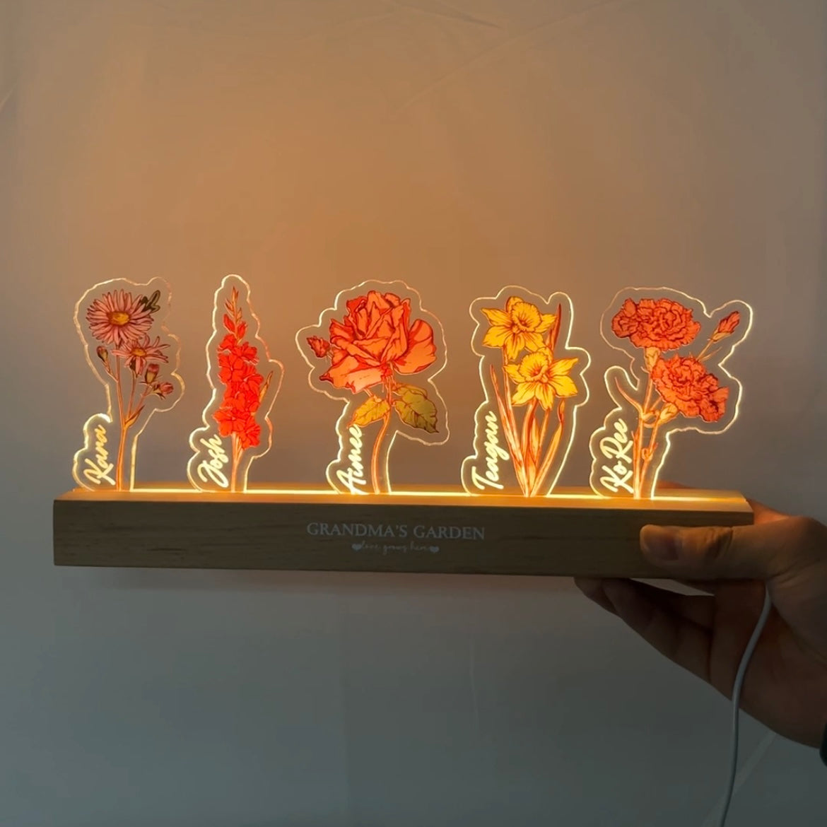 50%OFF-✨Custom Birth Flower LED Light