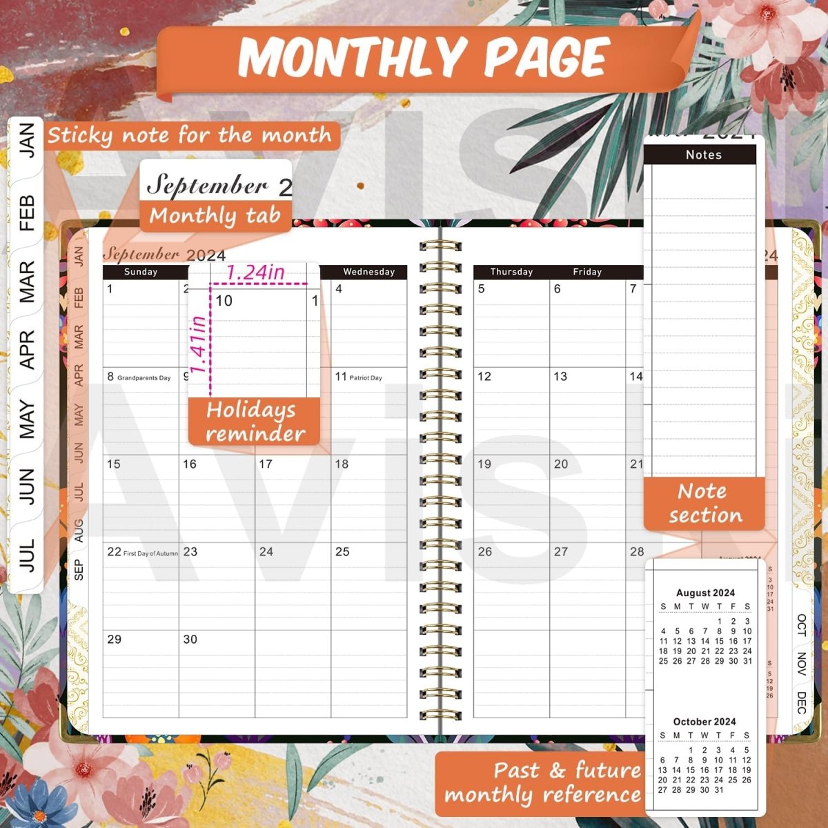 2024 Planner, Weekly & Monthly Planner  Home or Office Use for Gifts