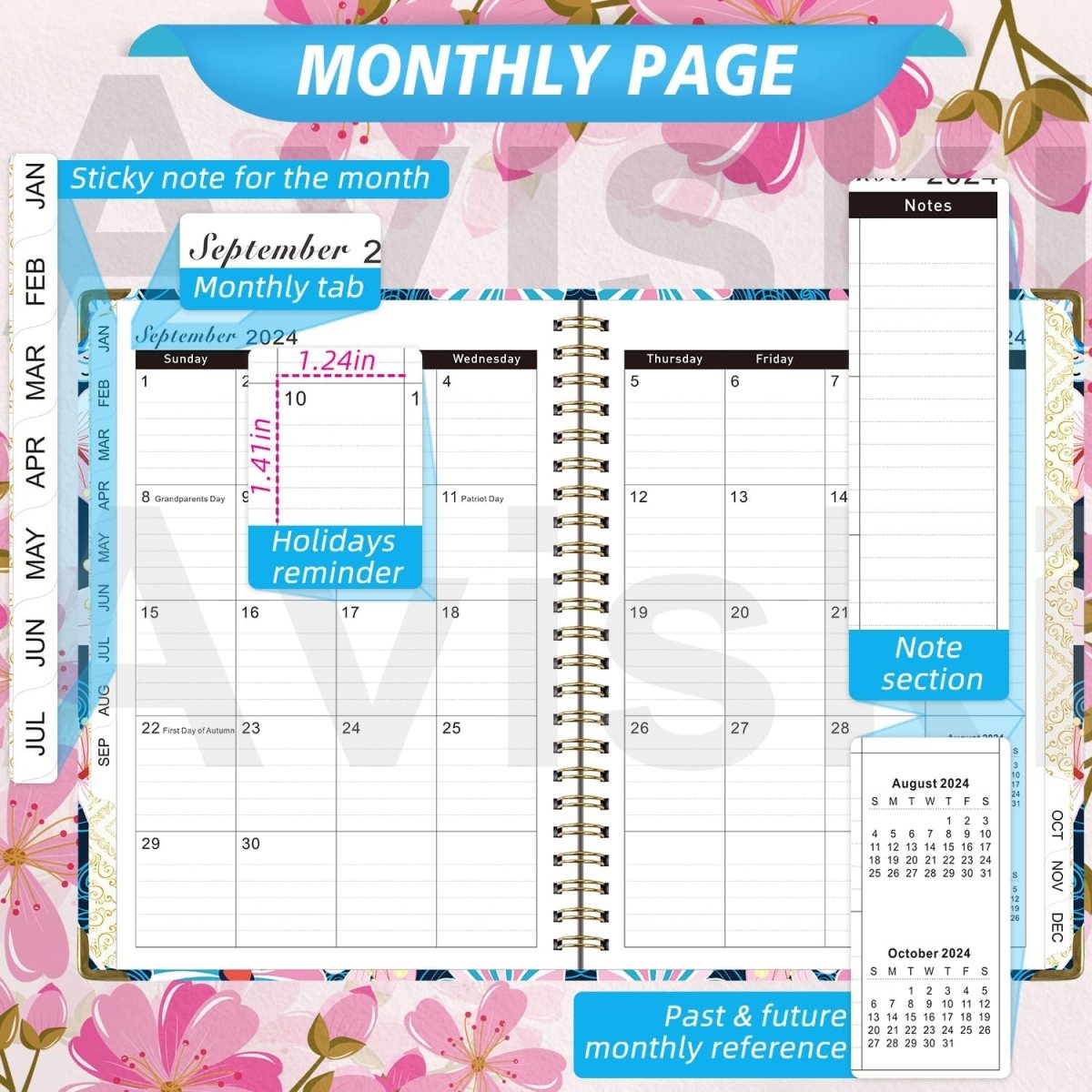 2024 Planner, Weekly & Monthly Planner  Home or Office Use for Gifts