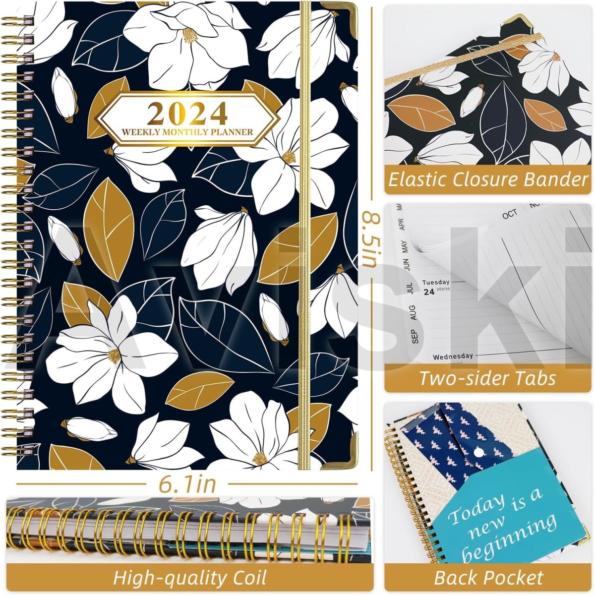 2024 Planner, Weekly & Monthly Planner  Home or Office Use for Gifts