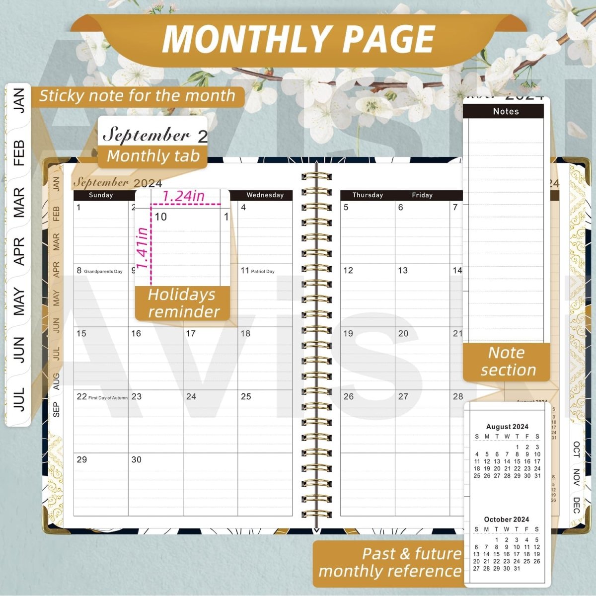 2024 Planner, Weekly & Monthly Planner  Home or Office Use for Gifts