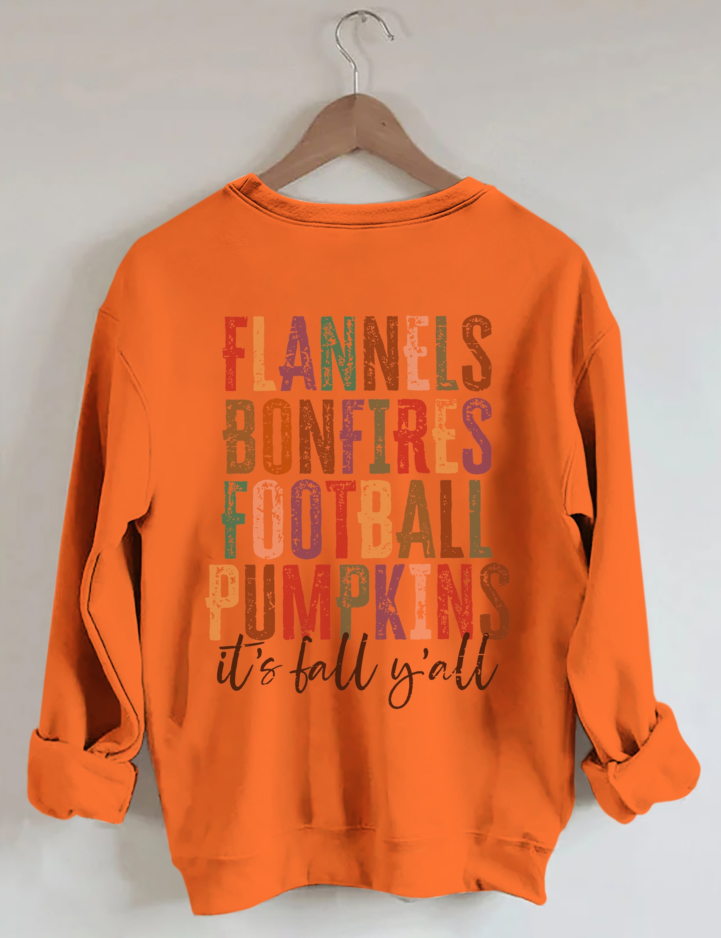 Flannels Bonfires Football Pumpkins Sweatshirt