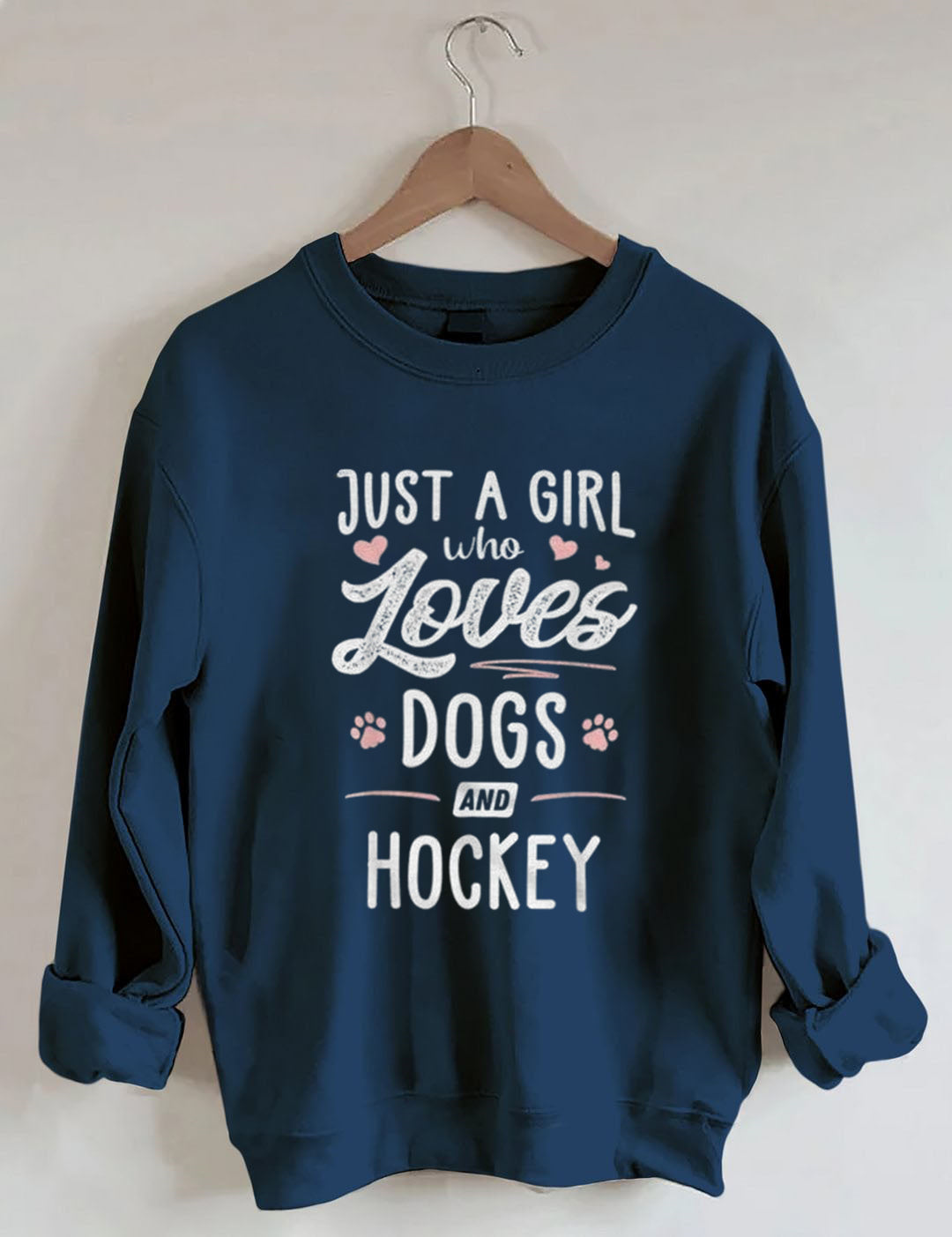 Just A Girl Who Loves Dogs And Hockey Sweatshirt