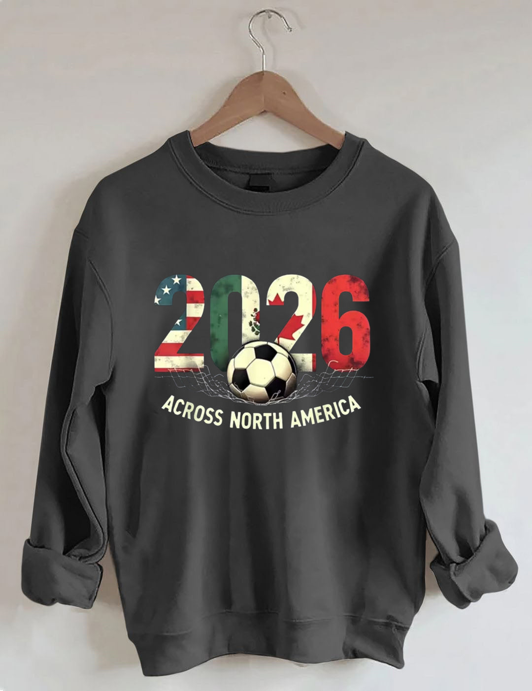 Vintage 2026 North America Soccer Sweatshirt