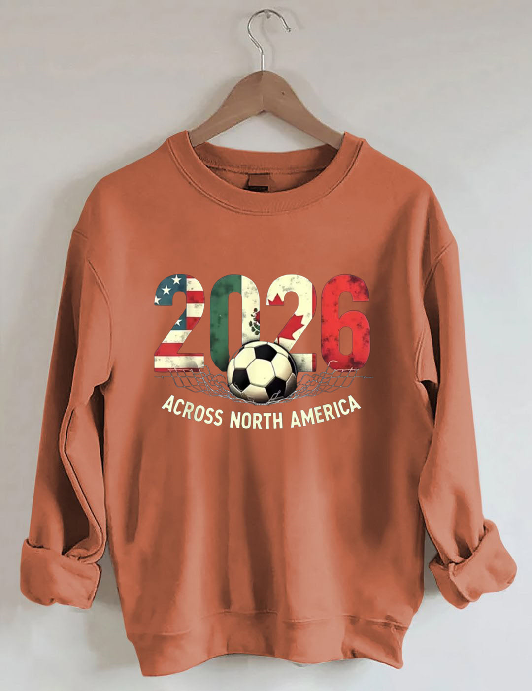 Vintage 2026 North America Soccer Sweatshirt